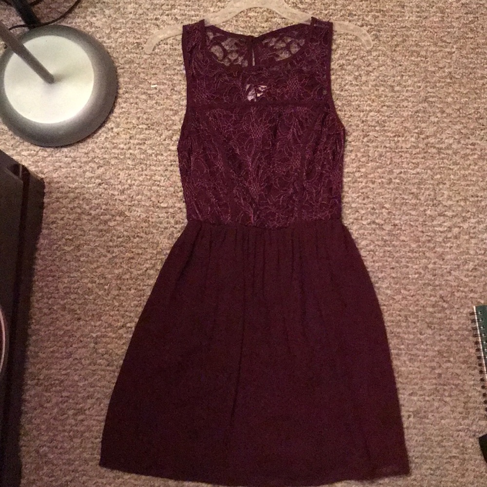 Plum homecoming dress